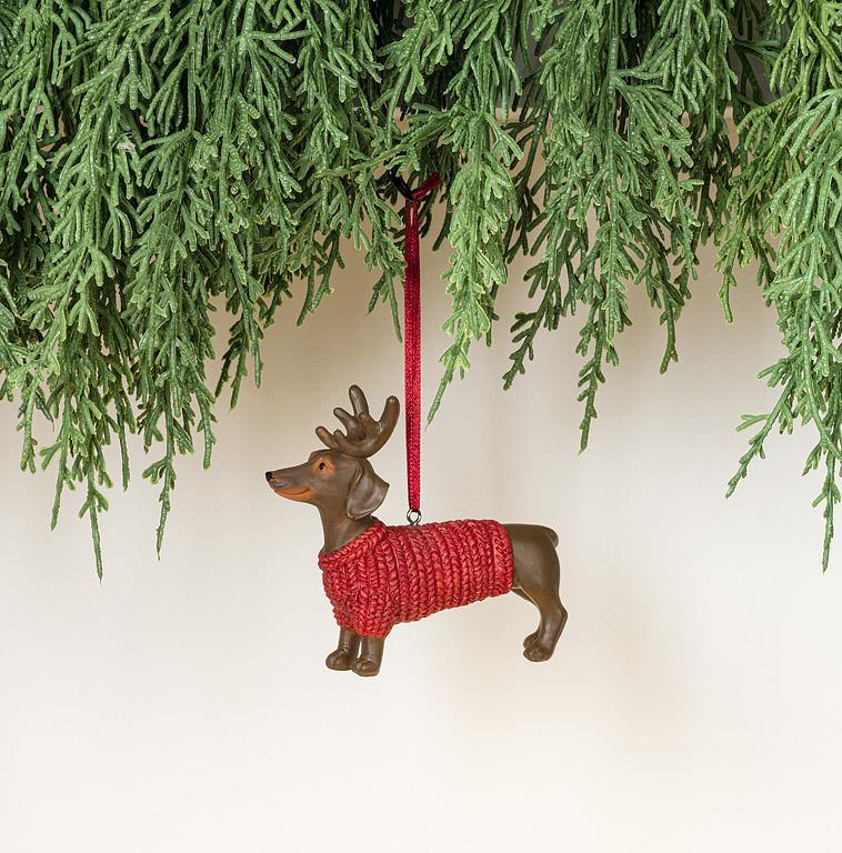 Festive Dress Dachshund Ornament