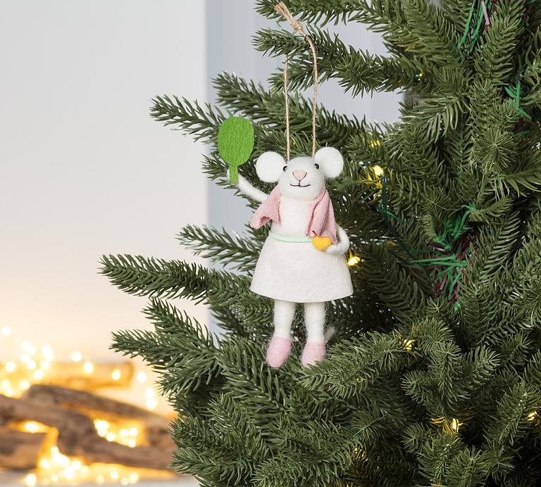 Pickleball Mouse Ornament