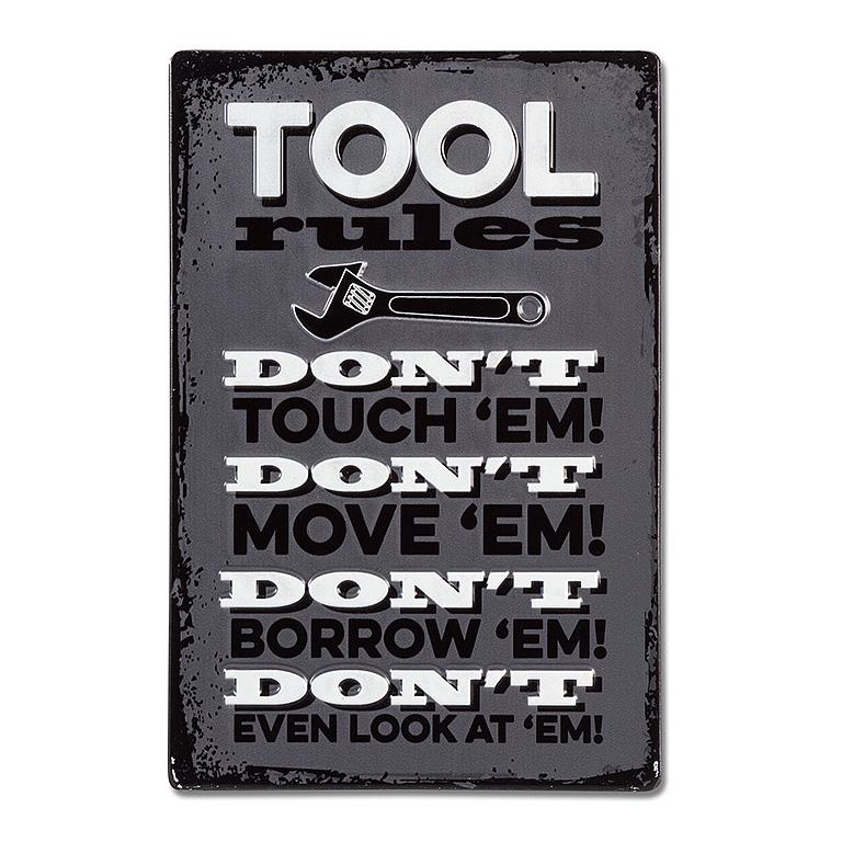 Tool Rules Wall Sign