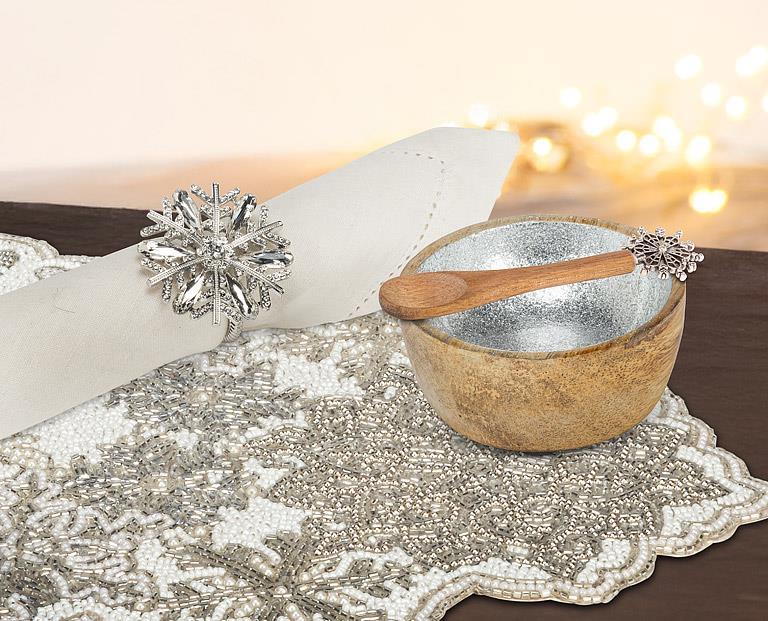 Snowflake Napkin Rings, Set Of 4