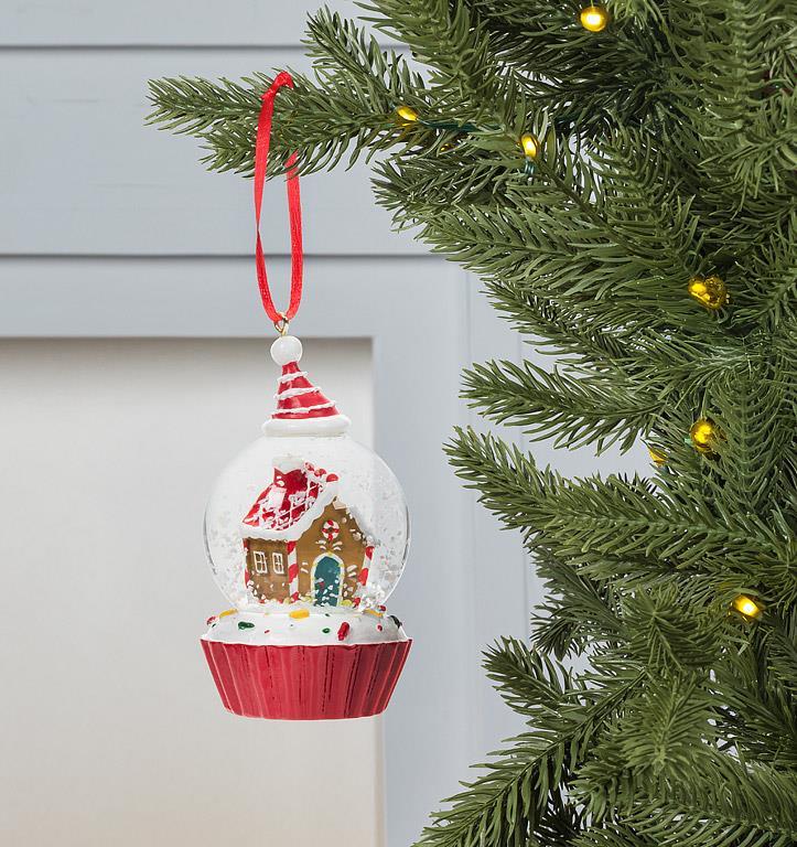 Candy House Snow Globe Ornament