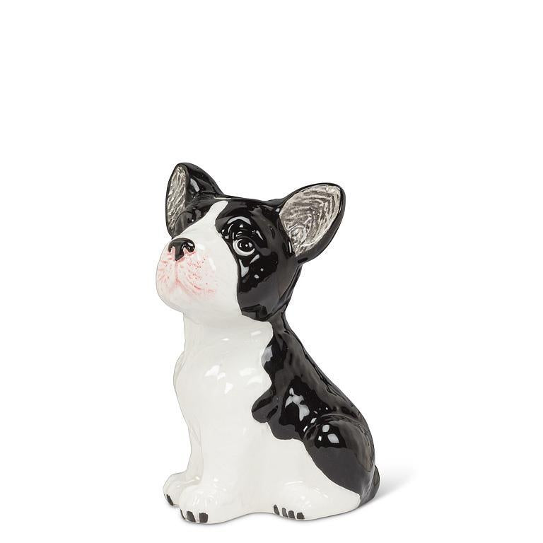 Sitting French Bulldog Bud Vase