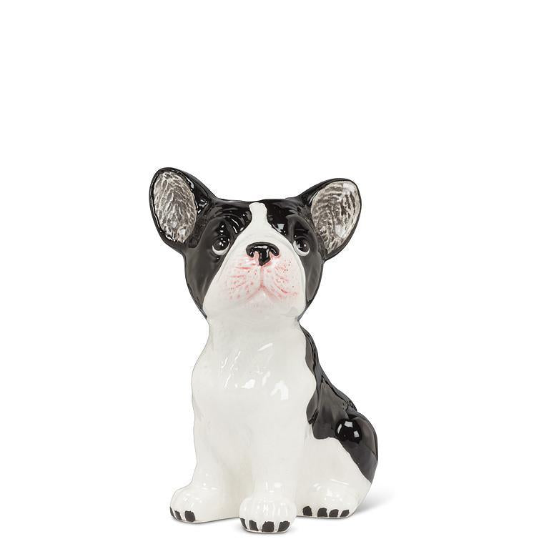 Sitting French Bulldog Bud Vase