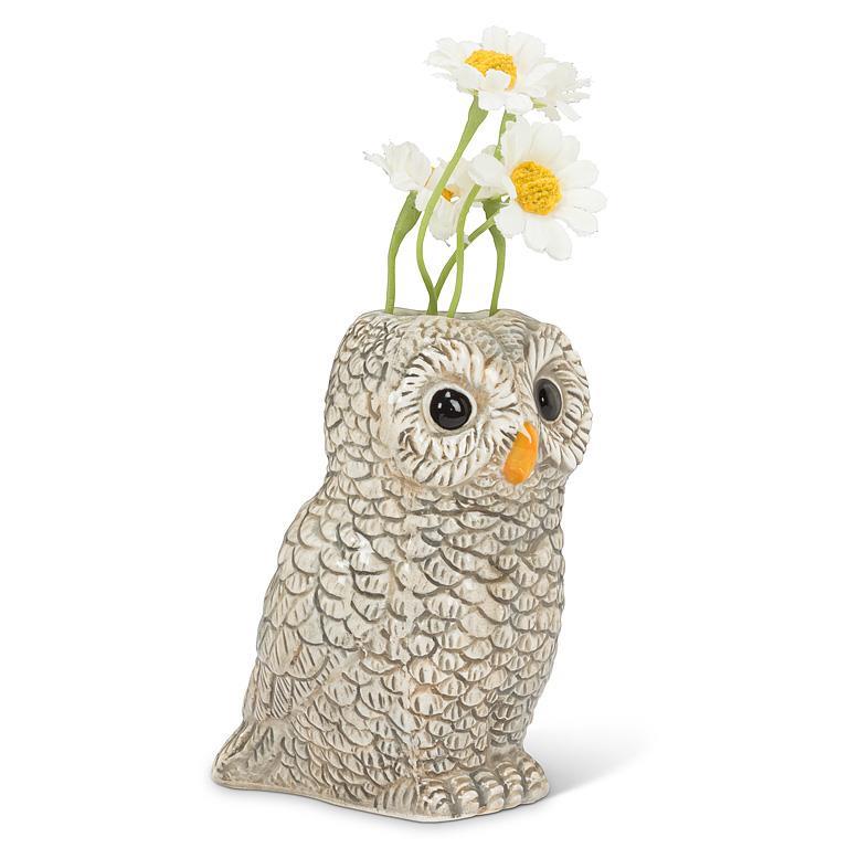 Sitting Wise Owl Bud Vase