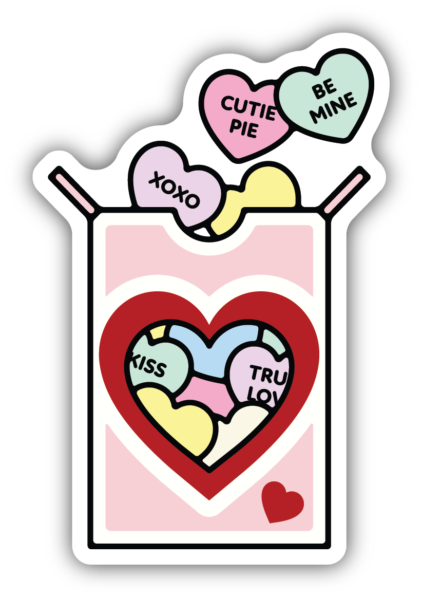 Conversation Hearts Sticker