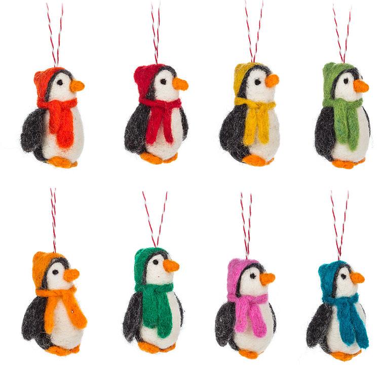 Penguin with Hat Ornament, Assorted