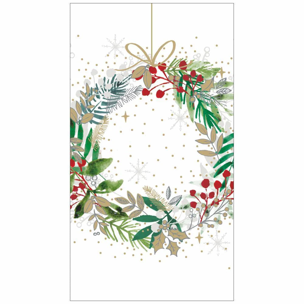 Festive Wreath Wreath Guest Towel
