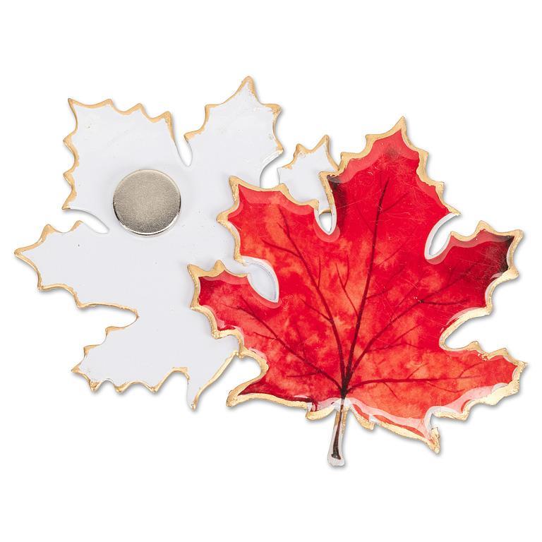 Maple Leaf Two-Sided Magnet