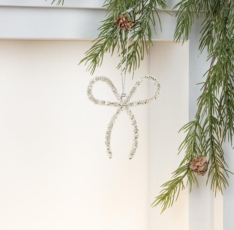 Slim Bow Bead Ornament