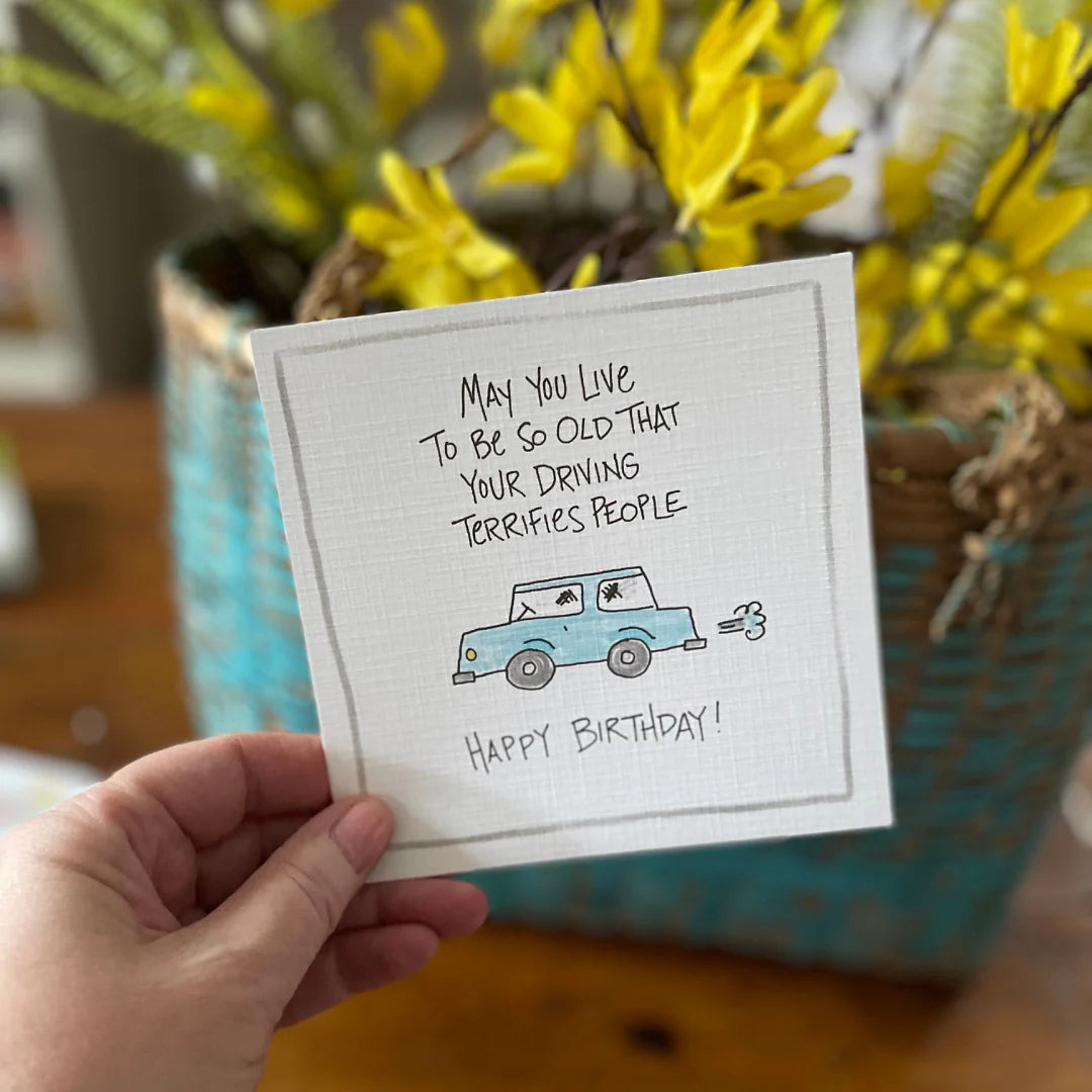 Driving Terrifies People, Greeting Card