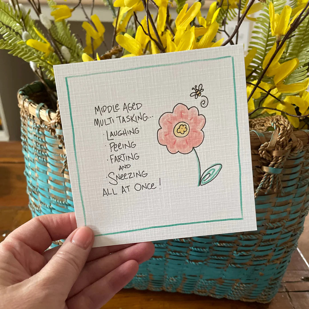 Middle Aged, Greeting Card