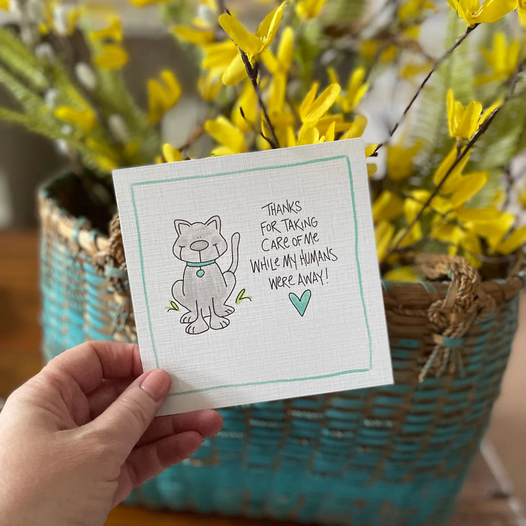 Thanks For Taking Care Of Me (Cat), Greeting Card