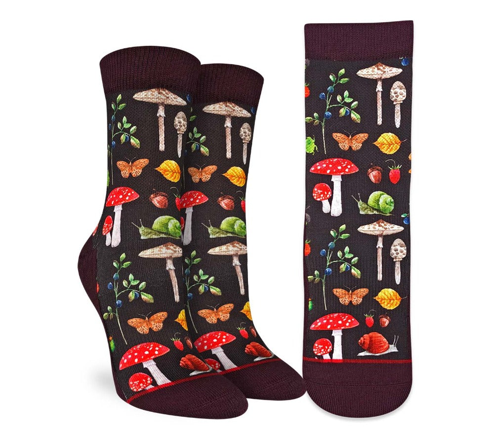 Mushrooms, Snails, & Bugs Active Fit Socks