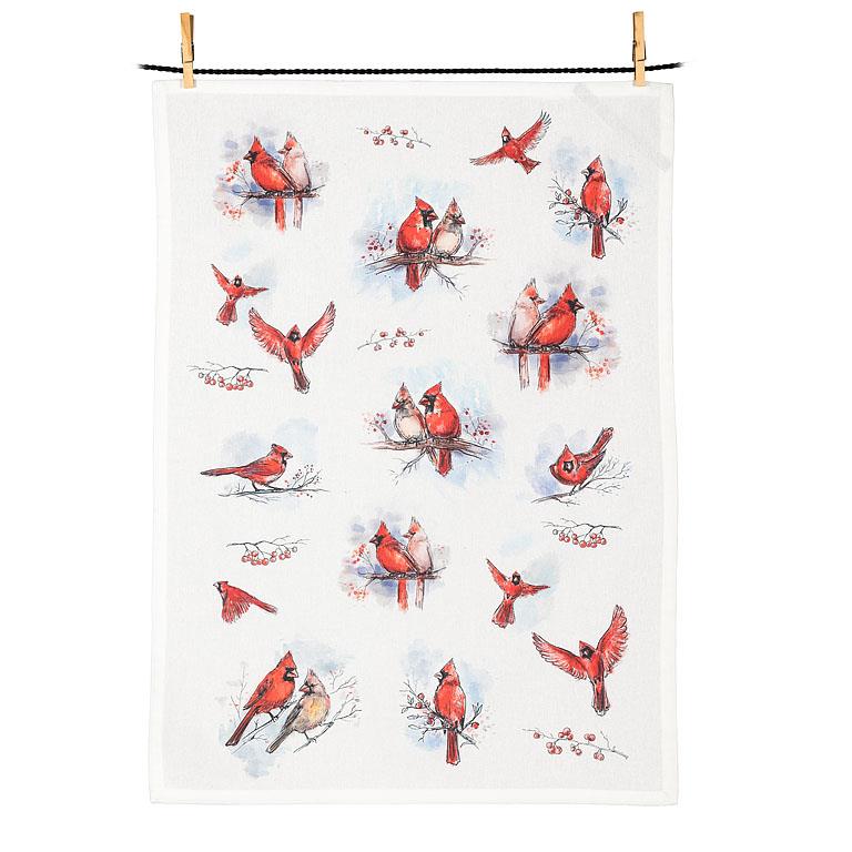 Allover Cardinals Tea Towel