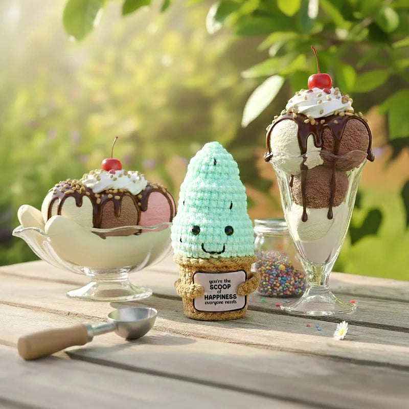 Ice Cream Cone Crocheted Mini Collectable
