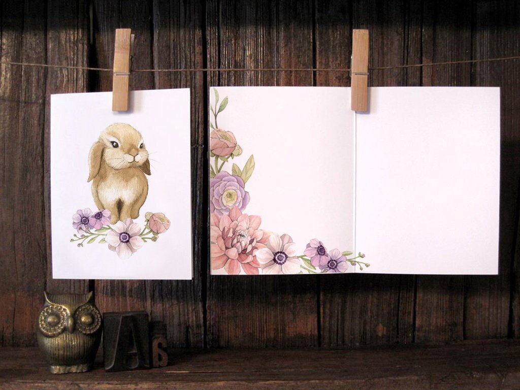 Baby Bunny, Greeting Card