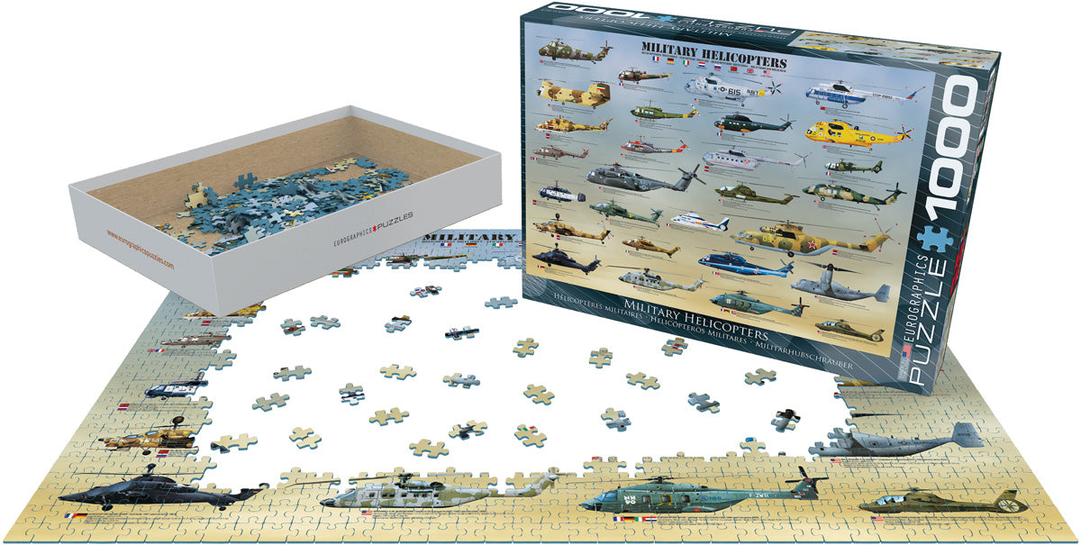 Military Helicopters, 1000 Piece Puzzle