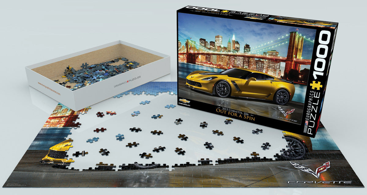 Corvette Z06 Out for a Spin, 1000 Piece Puzzle