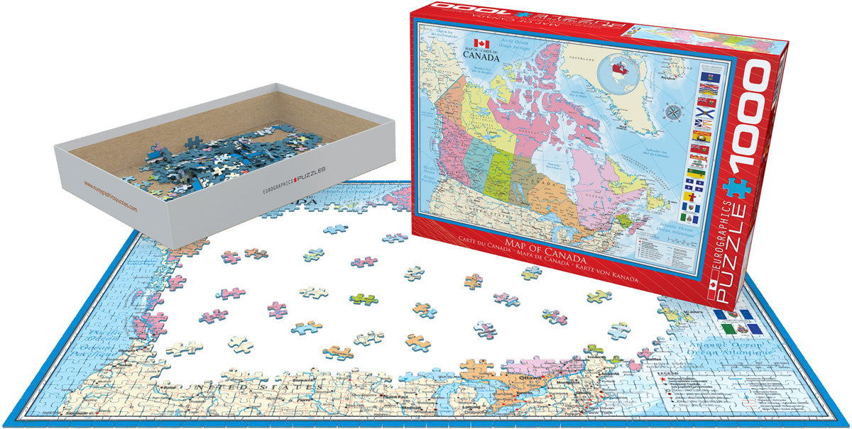 Map  Of Canada, 1000 Piece Puzzle