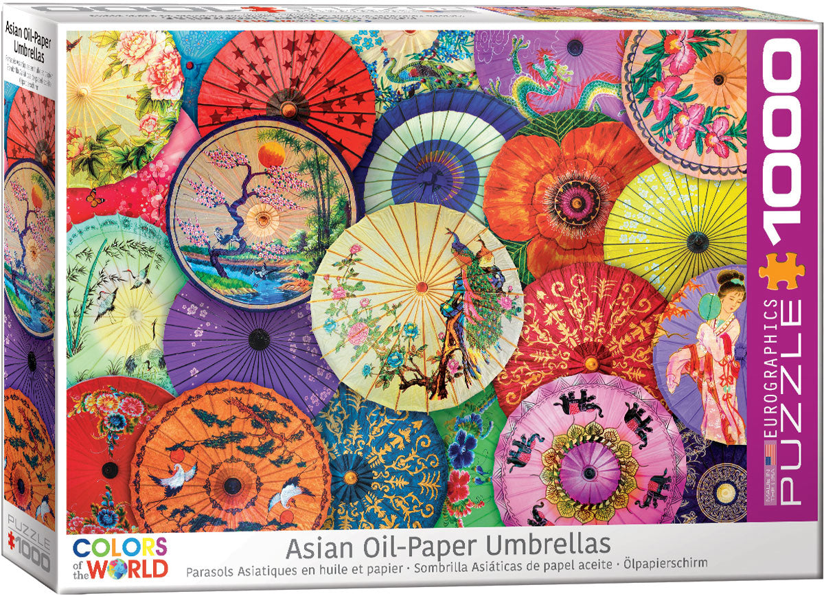 Asian Oil-Paper Umbrellas, 1000 Piece Puzzle