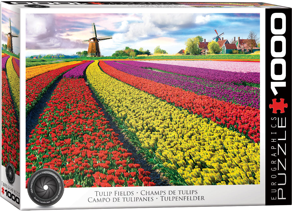 Netherlands Tulip Field, 1000 Piece Puzzle