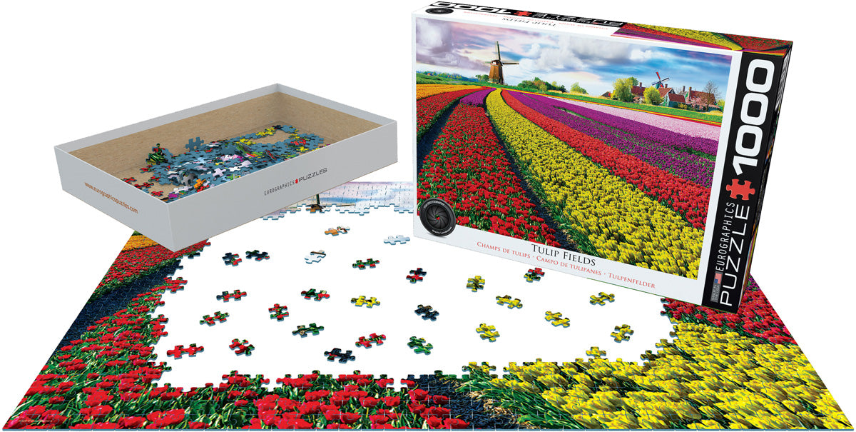 Netherlands Tulip Field, 1000 Piece Puzzle