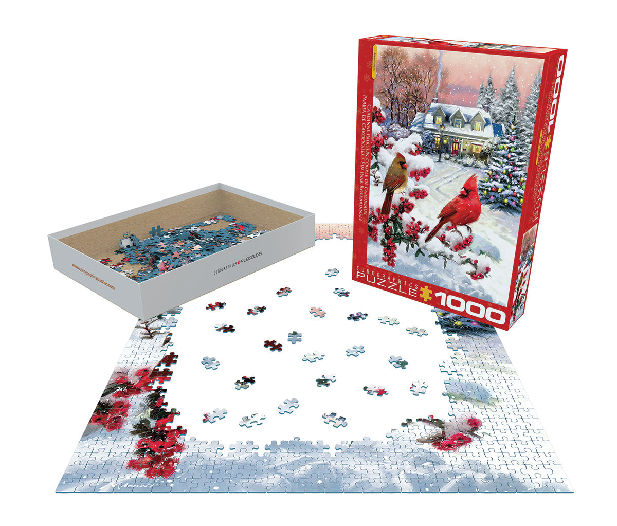 Cardinal Pair, 1000 Piece Puzzle