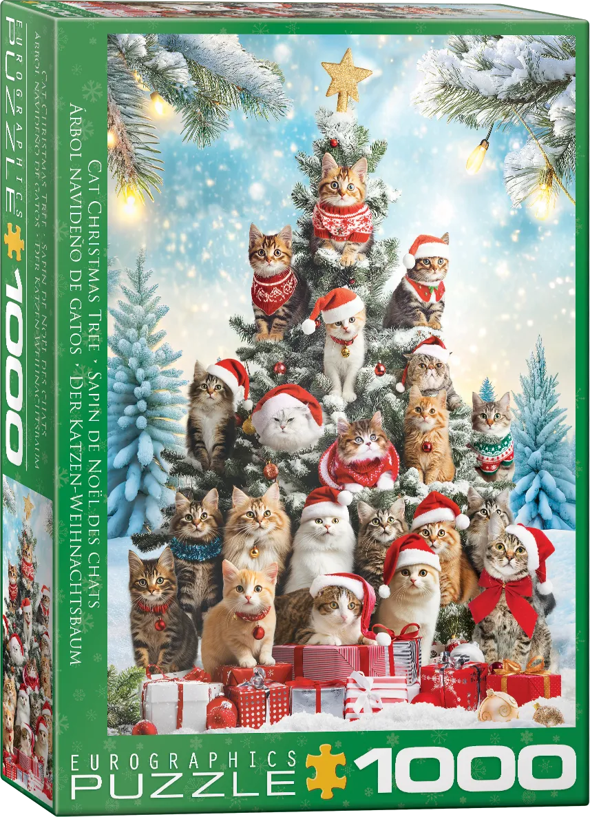Cat Christmas Tree, 1000 Piece Puzzle