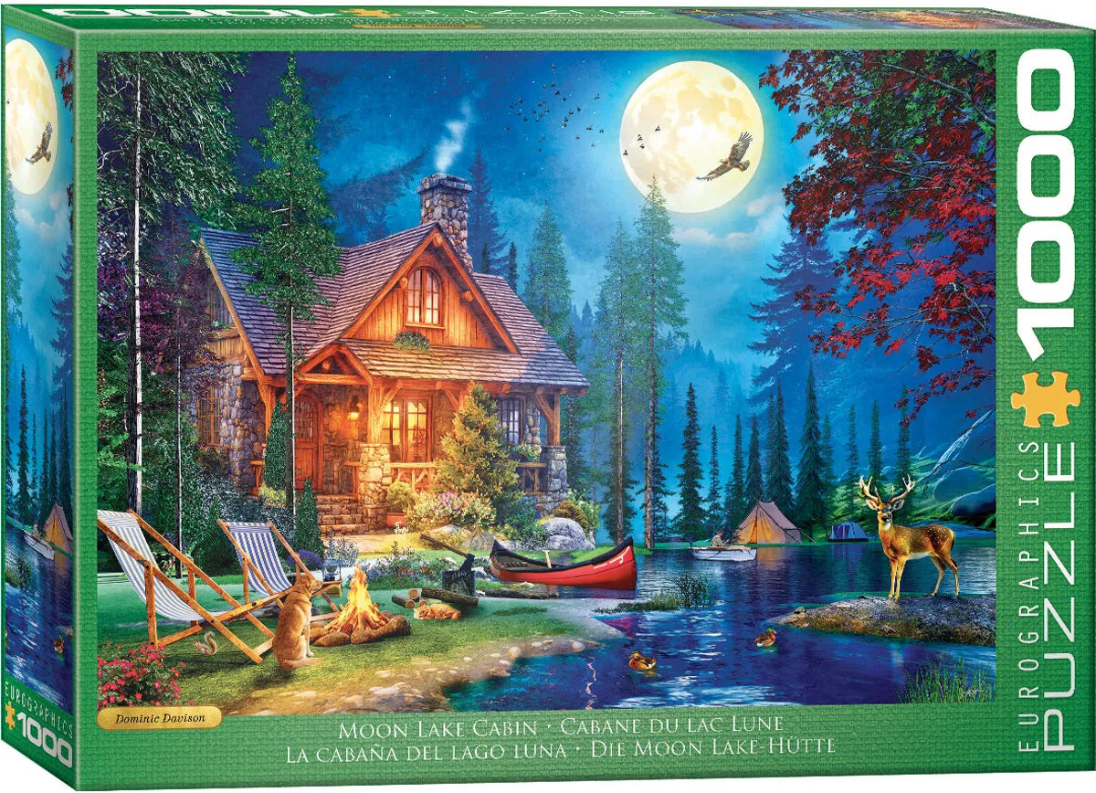 Moon Lake Cabin, 1000 Piece Puzzle