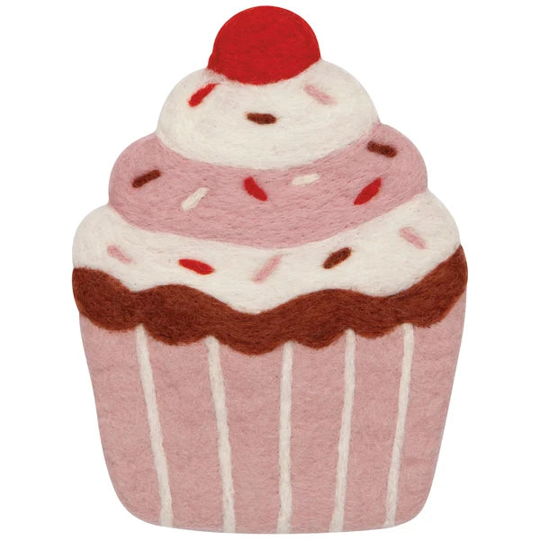 Cupcake Felt Wool Trivet