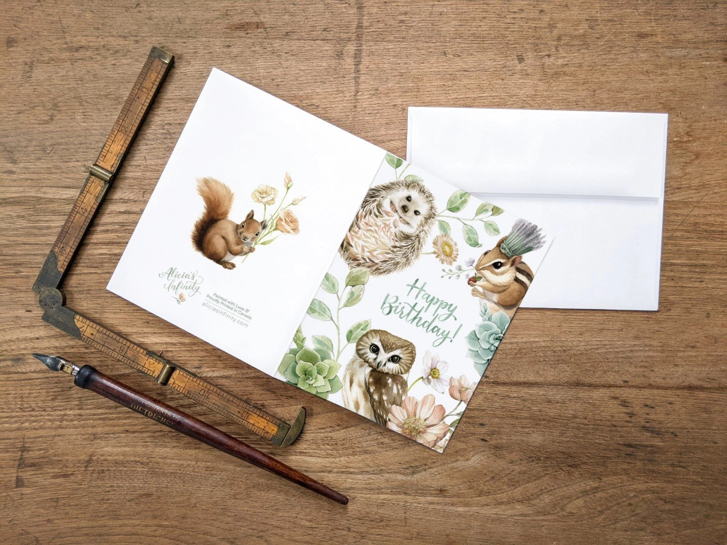 Woodland Animal Birthday, Greeting Card