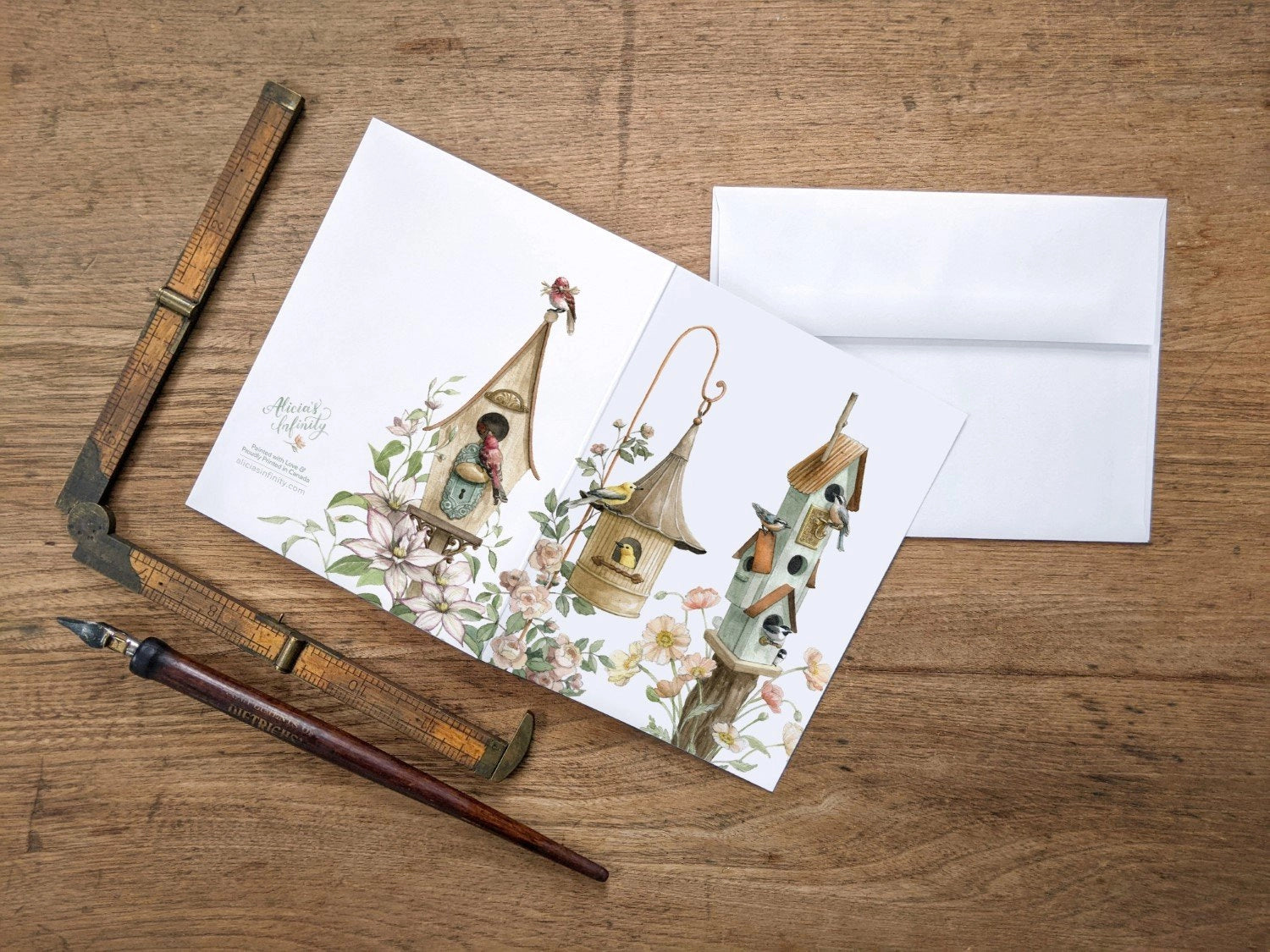 Bird Houses, Greeting Card