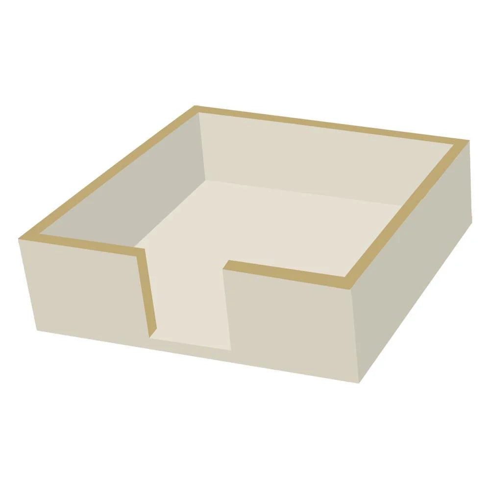 Cocktail Napkin Holder Taupe/Gold
