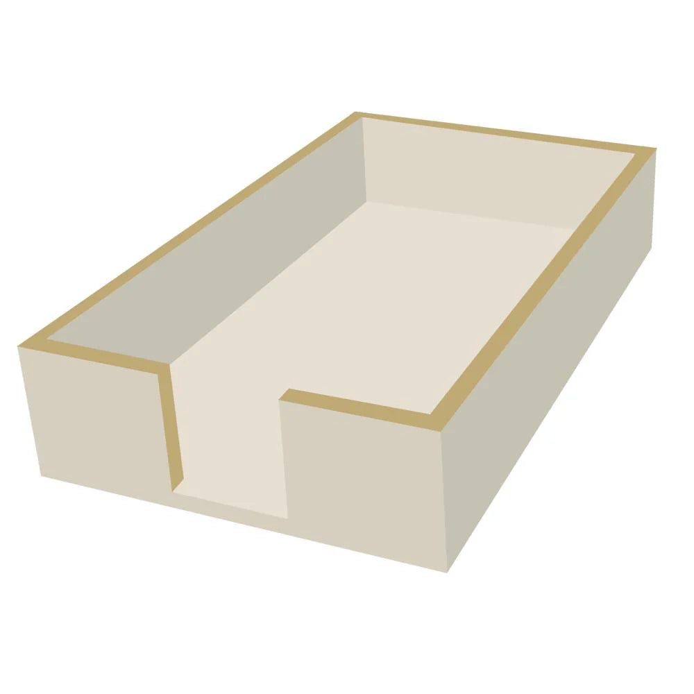 Guest Towel Holder Taupe/Gold