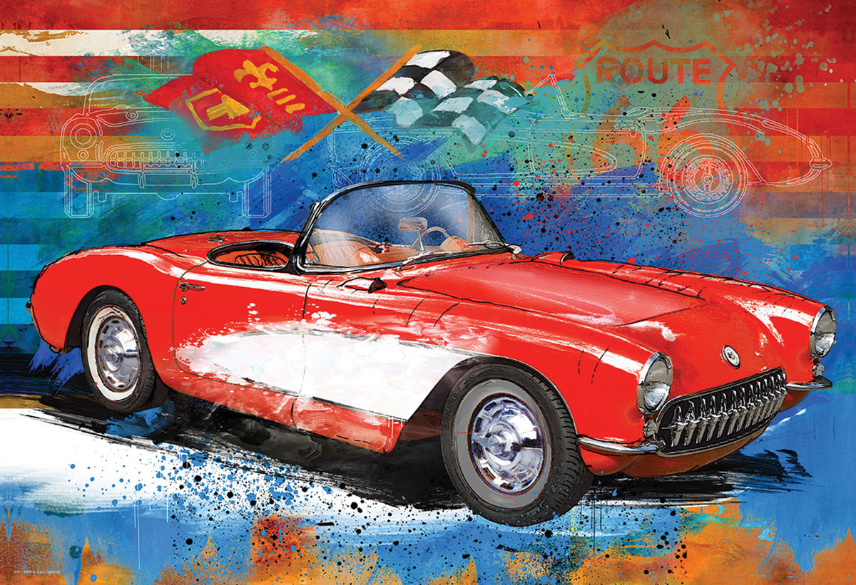 Corvette Cruising Tin, 550 Piece Puzzle