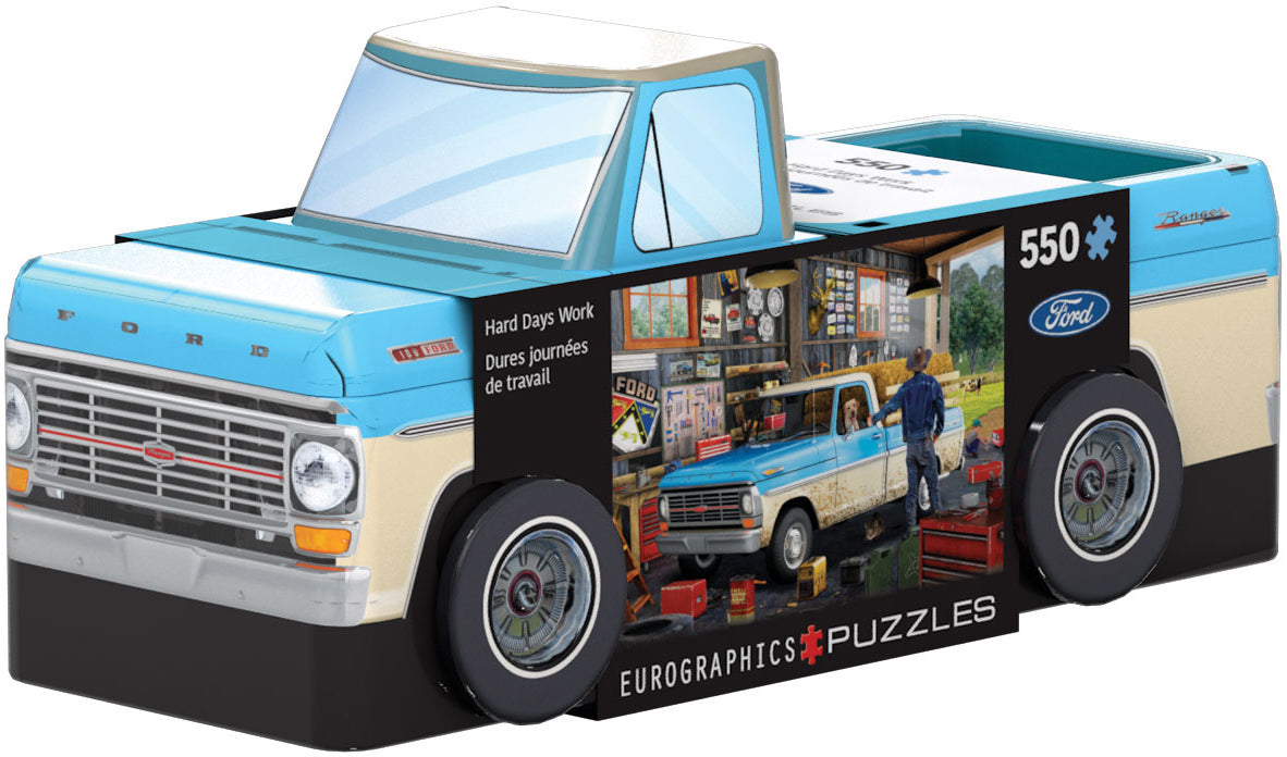 Hard Days Work Pickup Truck Tin, 550 Piece Puzzle
