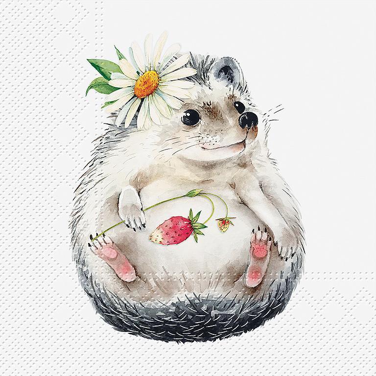 Strawberry Hedgehog Lunch Napkins