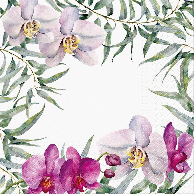 Elegant Orchid Lunch Napkins