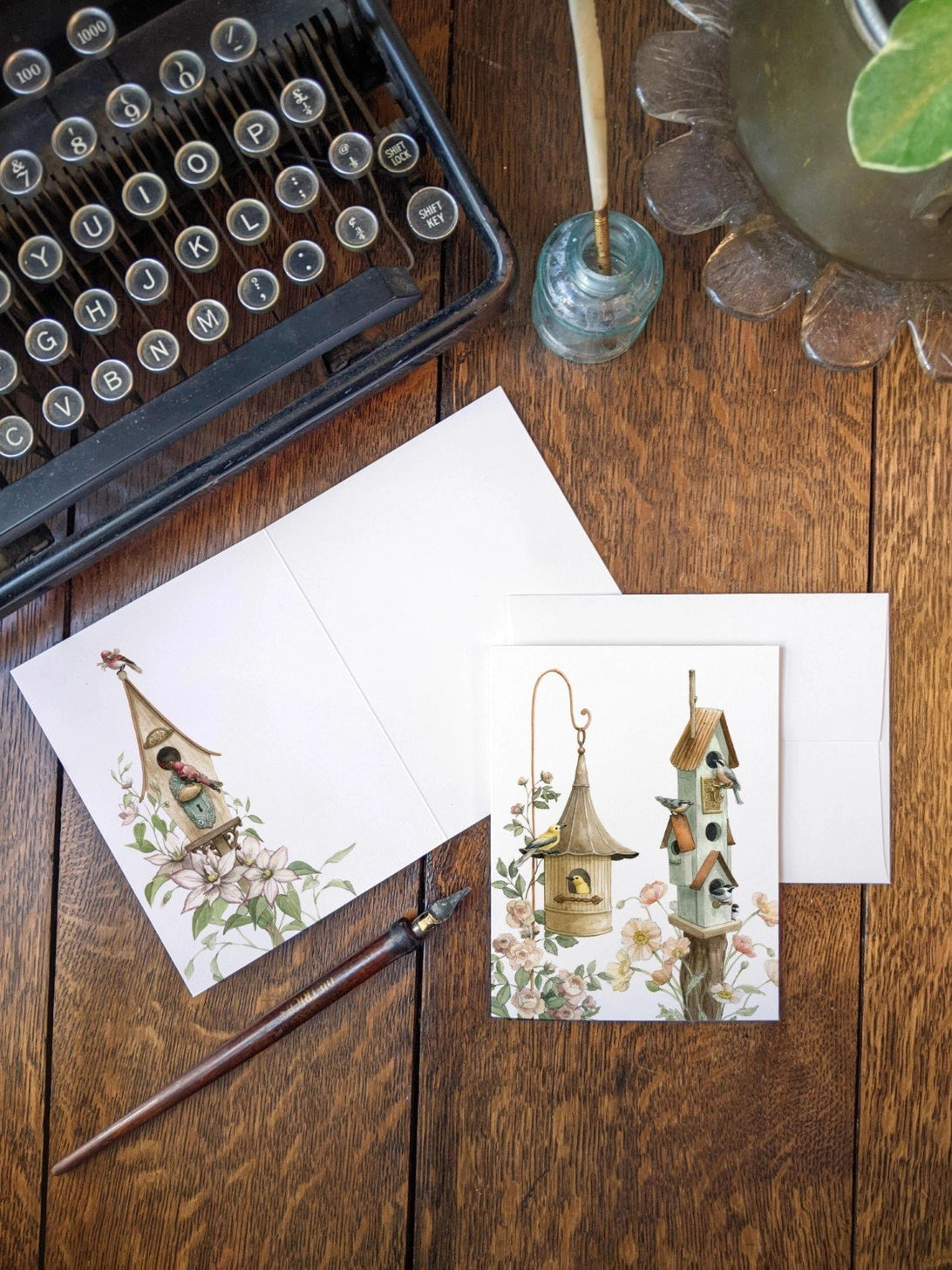 Bird Houses, Greeting Card