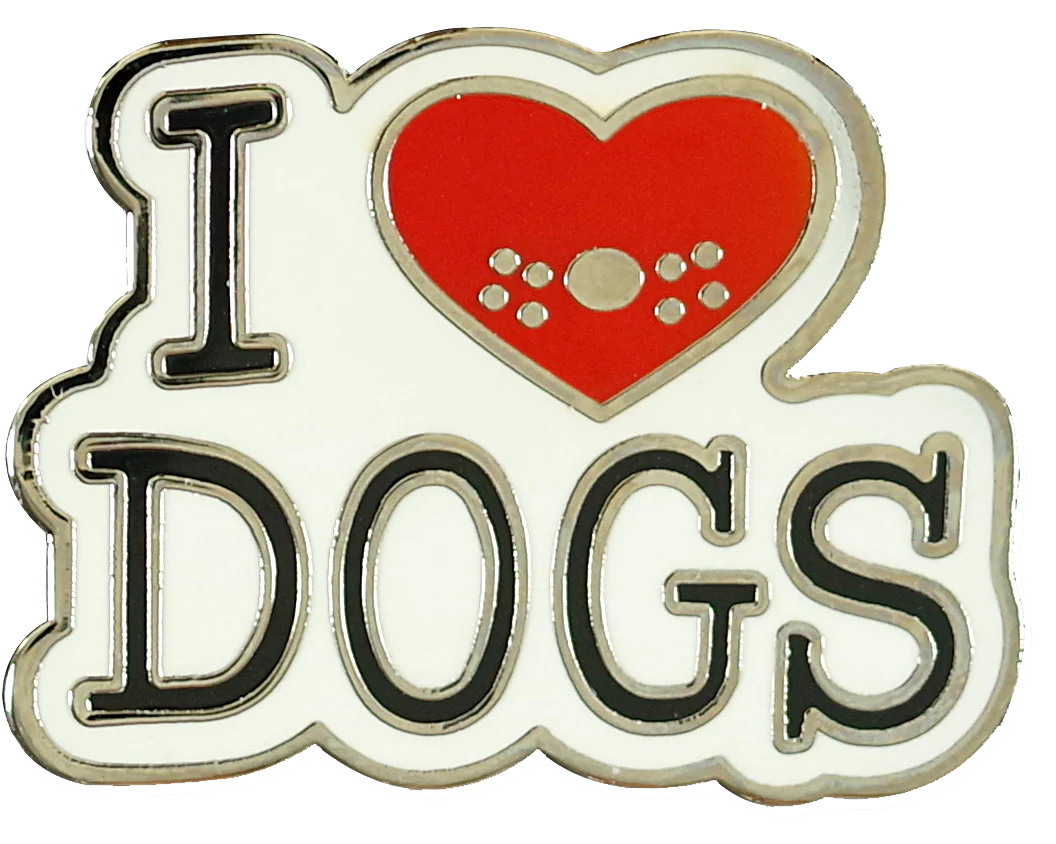 I Love Dogs Enamel Pin