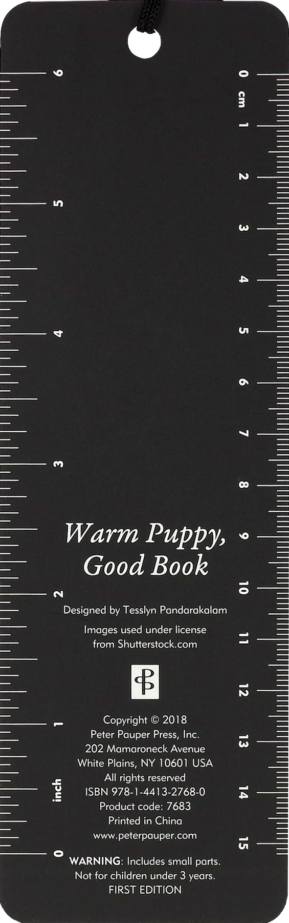 Happiness Is a Warm Puppy and a Good Book Beaded Bookmark