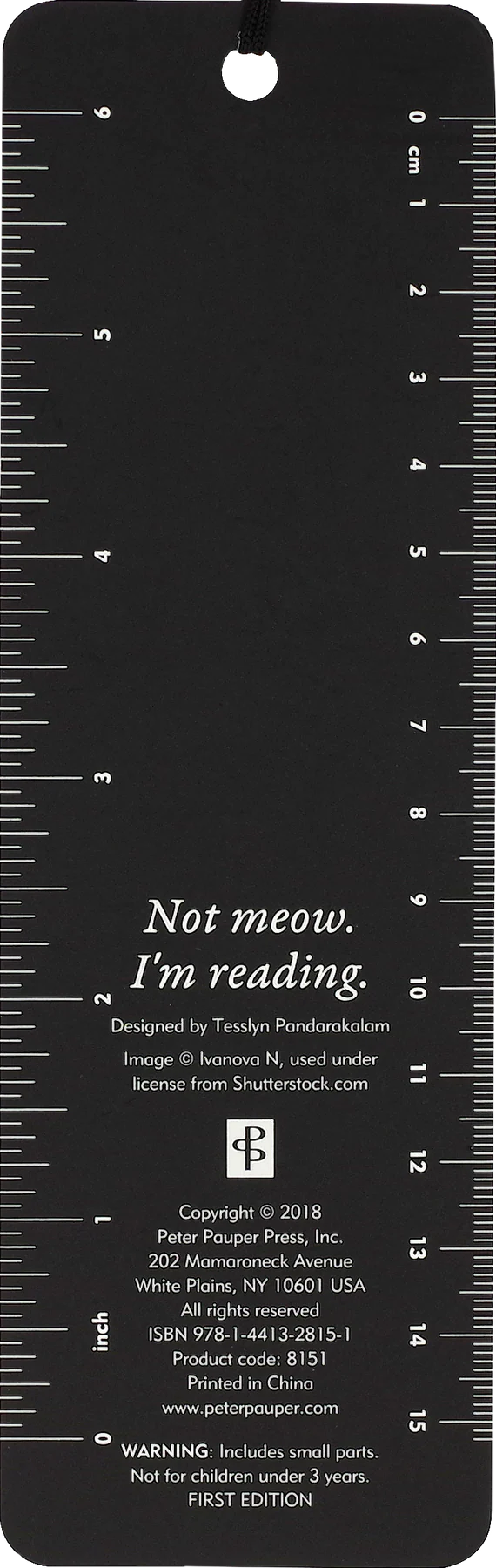 Not Meow. I'm Reading Beaded Bookmark