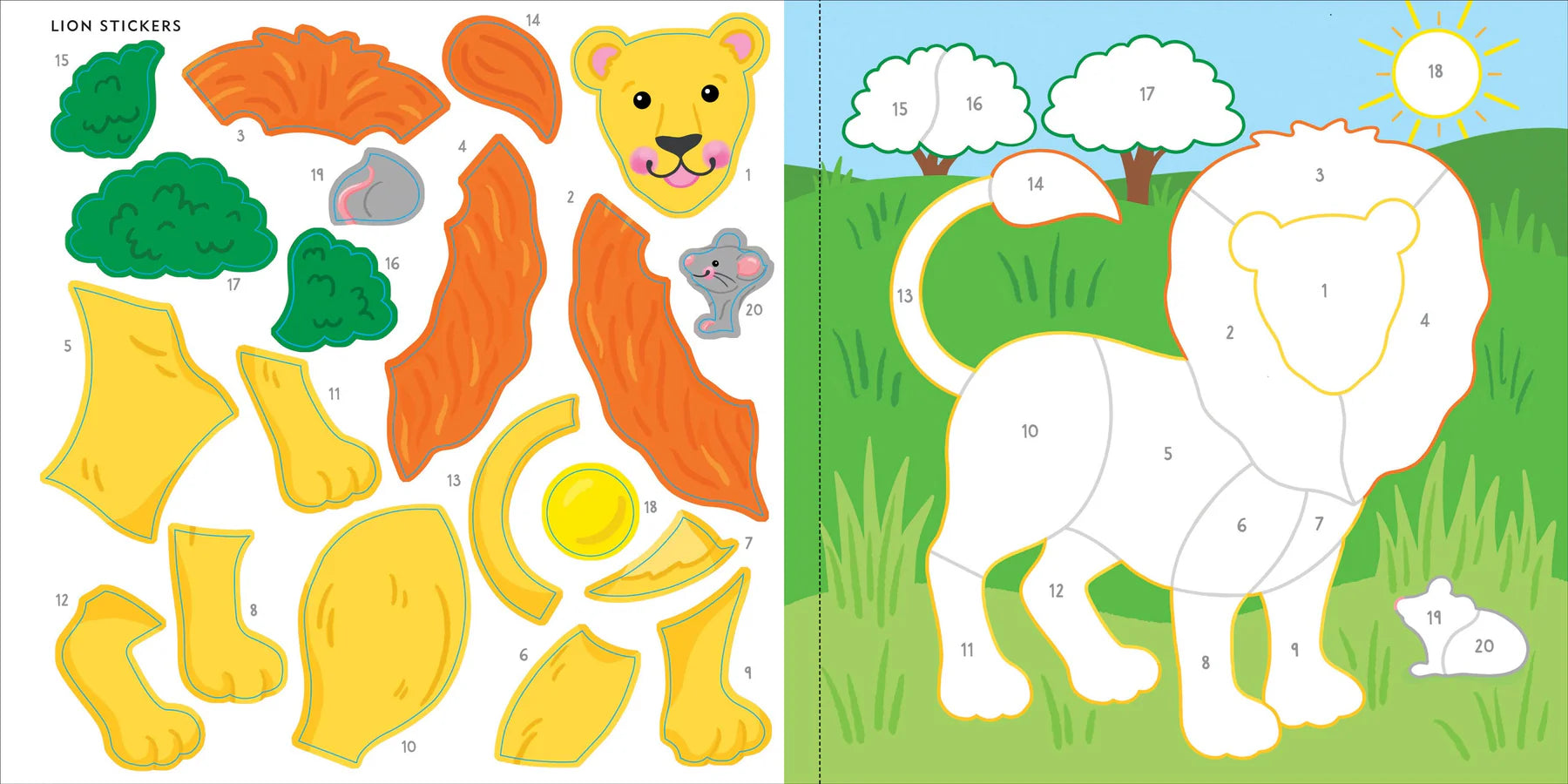 My First Colour-by-Sticker Book, Wild Animals