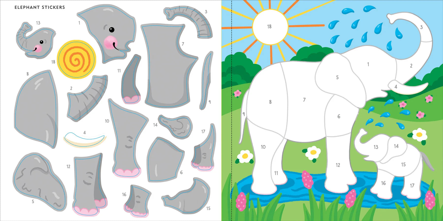My First Colour-by-Sticker Book, Wild Animals