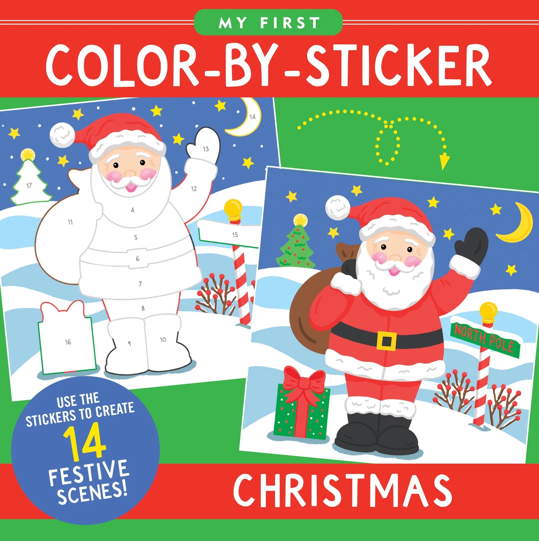 My First Colour-by-Sticker Book, Christmas