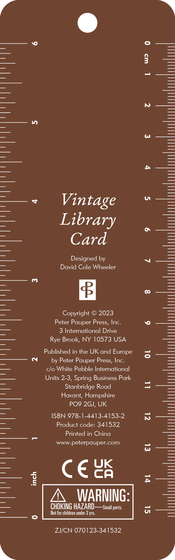 Vintage Library Card Beaded Bookmark