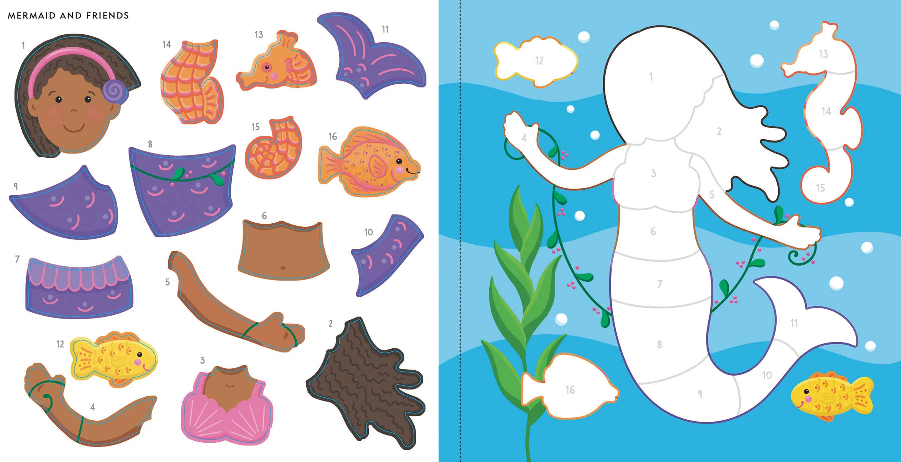My First Colour-by-Sticker Book, Mermaids & More