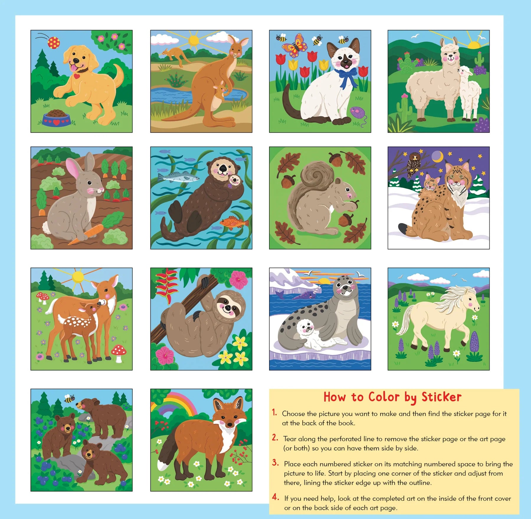 My First Colour-by-Sticker Book, Furry Friends