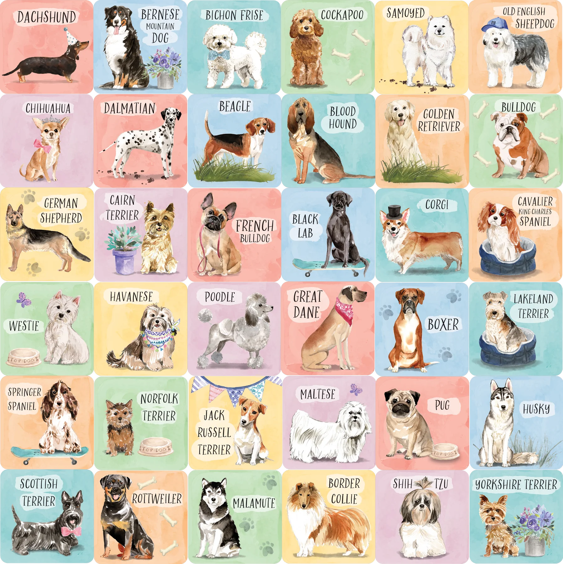 Dogs Memory Match Game