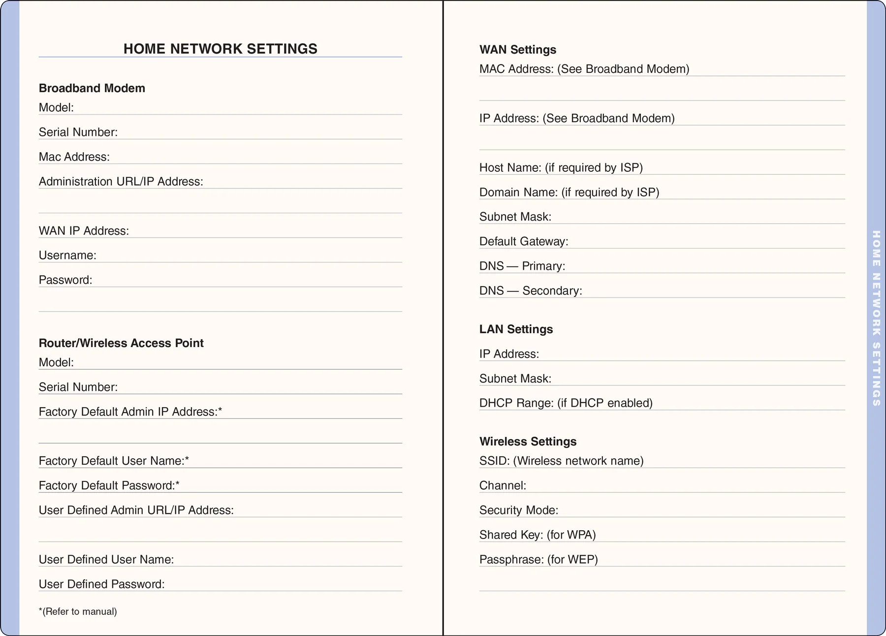 Wildflower Garden Large Internet Address & Password Logbook